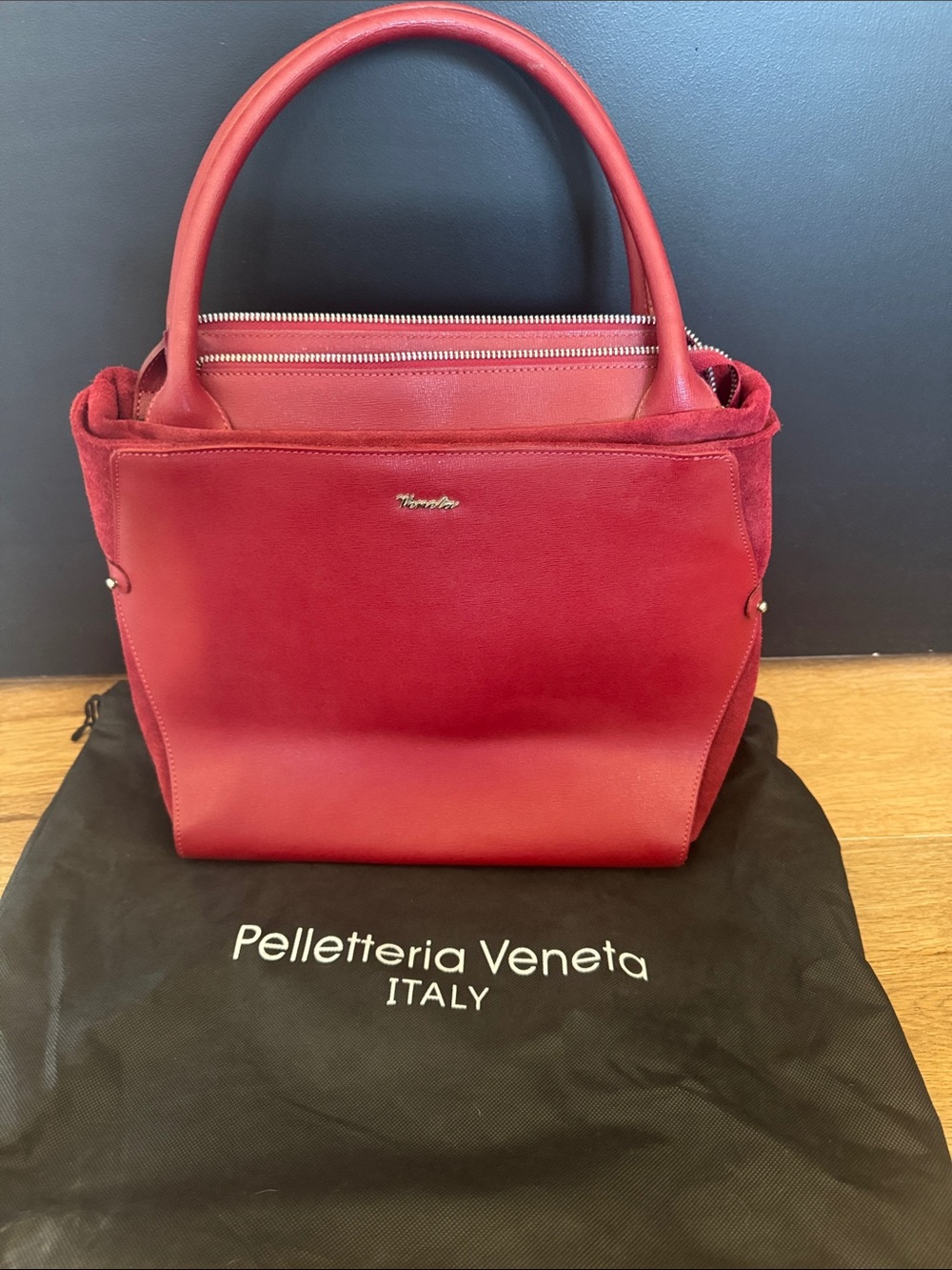 Pellettiera Veneta Red Leather Top-Handle Tote